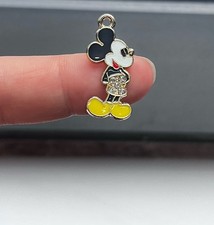 40Pcs cartoon mickey zircon Charm bracelet necklace Pendants DIY Jewelry Makings