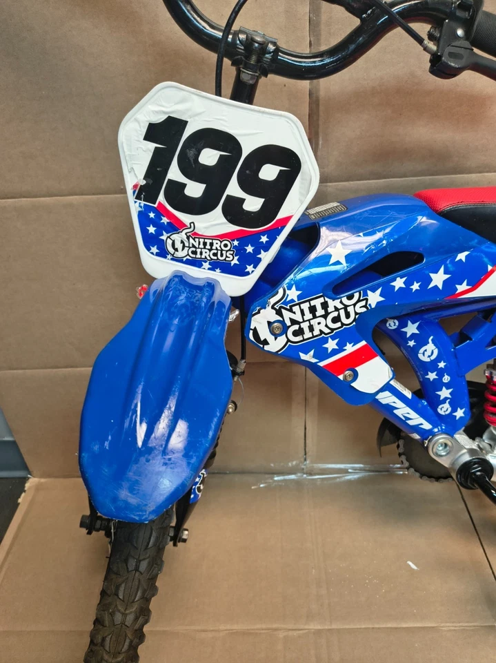 Used Hyper 16 inch Nitro Circus Motorbike Kids - Blue Ages 4 To 10 Up To 100lbs - Image 3 of 4