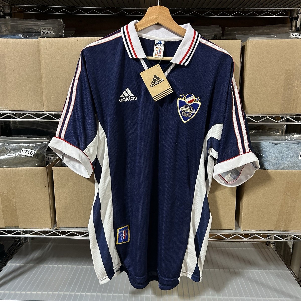 Yugoslavia VTG NWT FOOTBALL SHIRT SOCCER JERSEY ADIDAS SIZE XL FSJ
