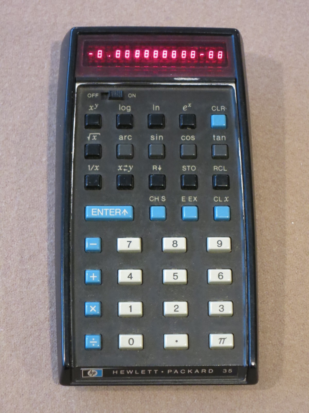 Hewlett-Packard HP-35 Scientific Calculator Type 3 USA (1302A)