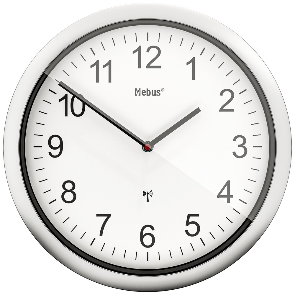 Мебель 19809 Funk Wanduhr 25 см x 4 см Silber Schleichendes Uhrwerk лаутлос 4090₽