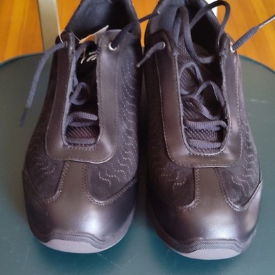 Dr. Andrew Weil Balance Women's Black Leather Lace-Up Low Top Walking Sneakers