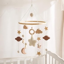Baby Crib Mobile for Boys Girls Boho Nursery Mobile Gender Neutral Hand-Cro...