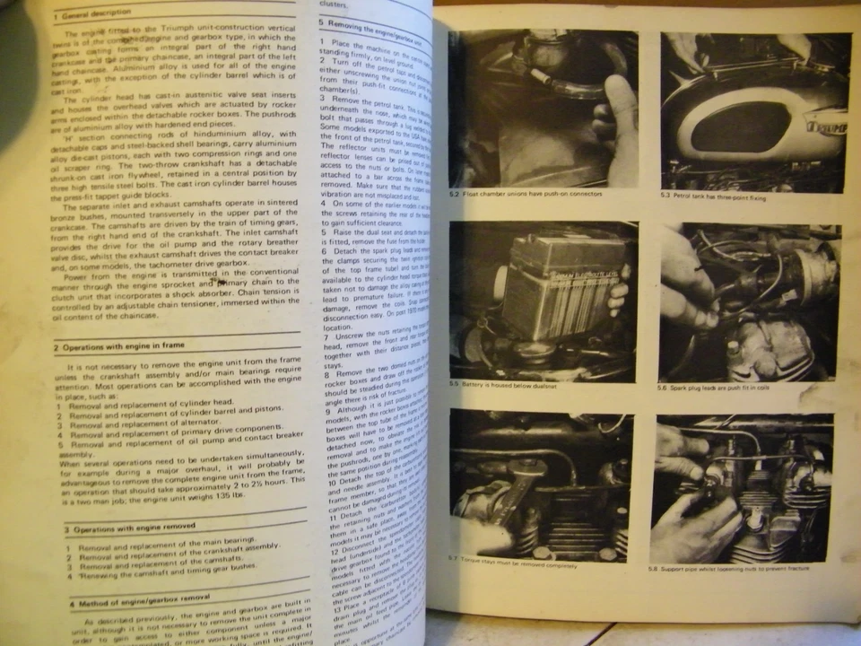 Manual de taller usado Haynes Triumph para propietarios 650 y 750 gemelos 1973 Foto 4 de 4