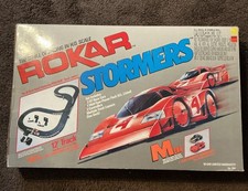 VINTAGE"ROKAR STORMERS"HO SCALE 12FT SLOT TRACK SET 2X TYCO CJ-7 JEEP AXF GT CAR