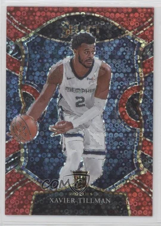 2020-21 Panini Select Concourse Red Disco Prizm 21/49 Xavier Tillman #95 w3x