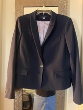 Tommy Hilfiger Women's Navy Single Button Blazer 12