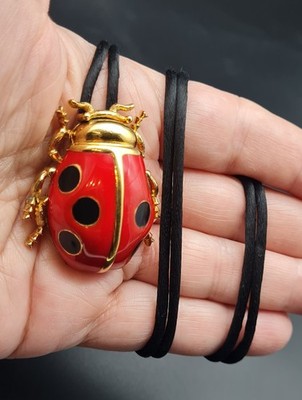 PRACHTVOLLER SELTENER VINTAGE ANHÄNGER MEDAILLON MARIENKÄFER LOVE BUG LOCKET!!!