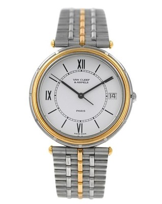 Van Cleef & Arpels La Collection 47103 Date 18k Gold Steel 33MM Unisex Watch