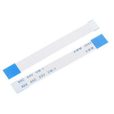 Flexible Flat Cable 80mm 1mm Pitch 6 Pins FPC FFC Flexible Ribbon Cable 5Pcs