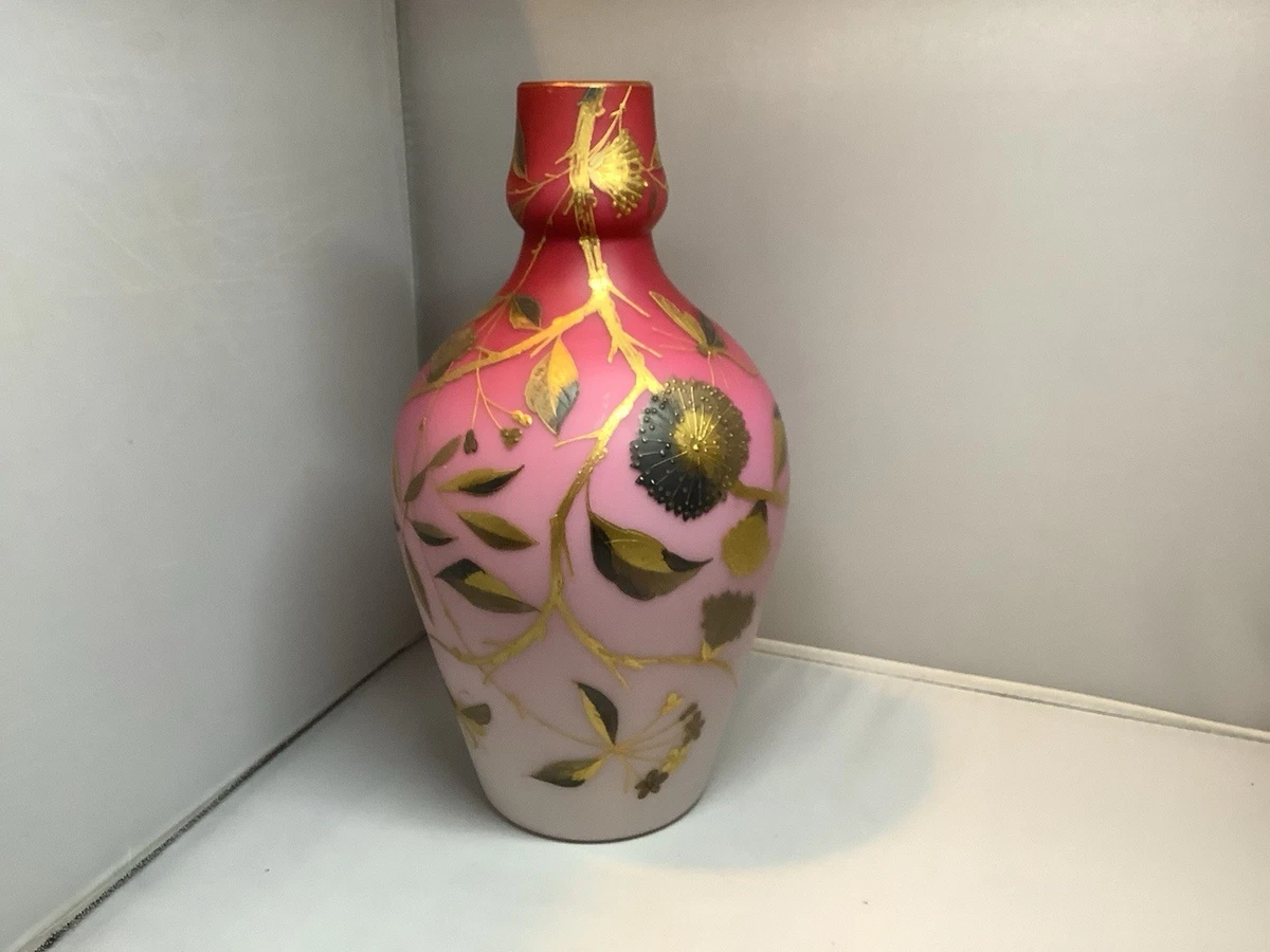 Glass Pink Collectible Vases for sale | eBay