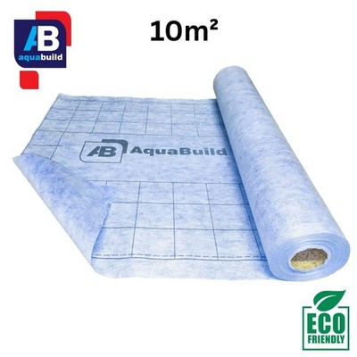 Wasserdichte Tankentkopplungsbahn Matte blau Unterfliesen AQUA BUILD 10m²