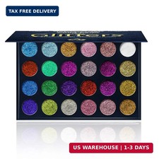 24 Color Pressed Glitter Eyeshadow Palette Ultra Shimmer Waterproof Long Wear