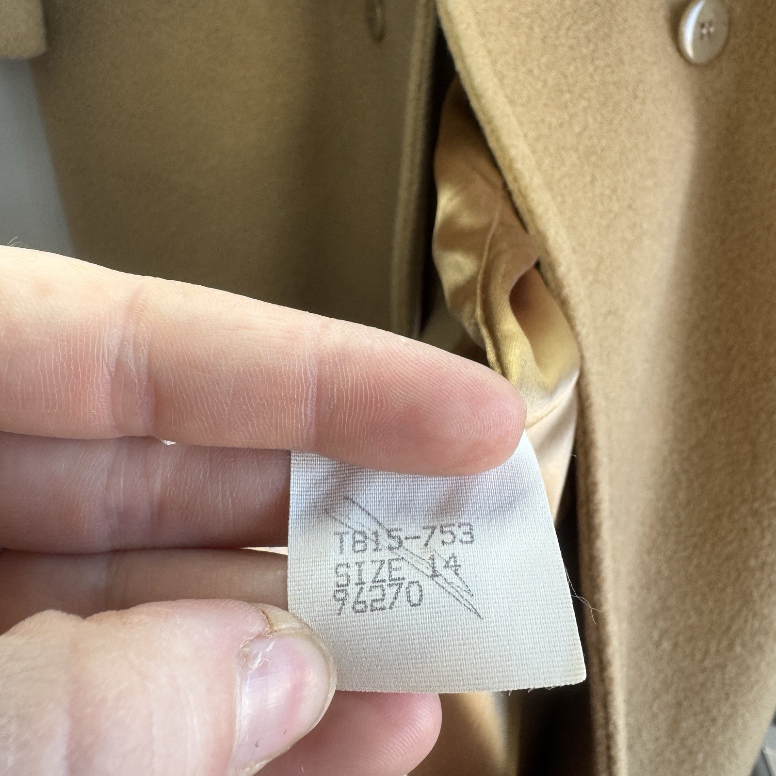 Pendleton 100% Virgin Wool Long Coat Camel Tan Do… - image 4