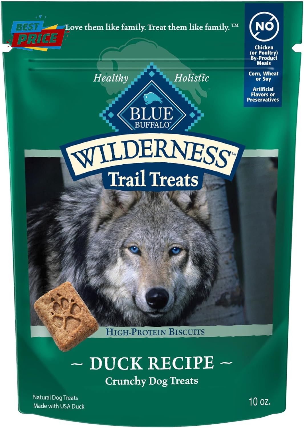 Wilderness Trail Treats High Protein Grain Free Dog Biscuits Crunchy Dog Treats,