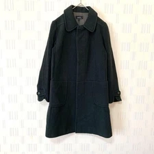 A.P.C. Wool Cashmere Blend Long Coat Black S Women's Fashion Outerwear