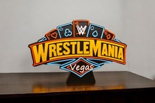 Decorative Wrestle Mania 41 Display Stand Sign Size 17cm X 12 ( WWE)