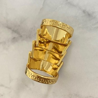 Y2K/希少✨ヴィヴィアン ウエストウッド アーマーリング ホワイト ゴールド Rare Vivienne Westwood ARTEMIS Armor Ring White Gold Brand new | eBay
