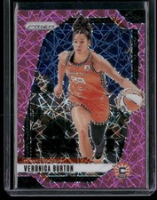 2024 Panini Prizm WNBA #35 Veronica Burton Pink Velocity Prizms #/79