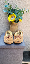 UGG Australia Dakota Women s Brown Suede Shearling Lined Moccasin Slipper 8