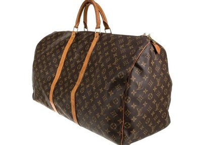 Louis Vuitton Keepall Bag Duffle 60 Brown Canvas