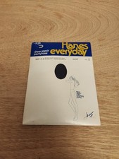 Vintage Hanes Everyday Sheer Stretch Pantyhose Size C-D, Navy