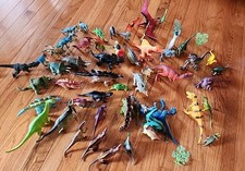 50 Dinosaur Lot Plastic Figures Variety Sizes Medium 4-8" Bront Stego TRex Trice