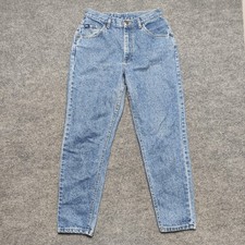 Vintage Lee Jeans Womens 13 Light Wash Blue High Rise Relaxed Tapered Denim 90s