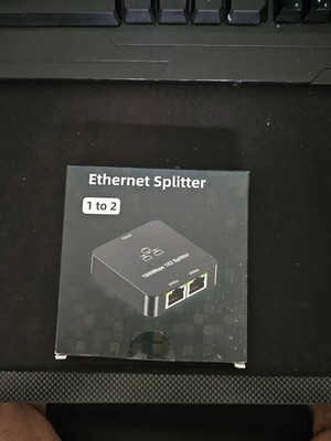 High-Speed 1:2 Ethernet Splitter | RJ45 Dual Port Network Adapter | 1000Mbps