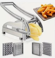 Heavy Duty Stainless Steel French Fry Cutter with Suction Feet for Potatoes