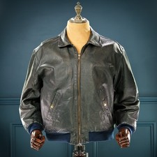 Vintage 1990s Chevignon French Cowhide Flight...