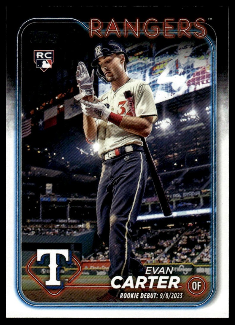 2024 Topps Update #US58 Evan Carter Texas Rangers
