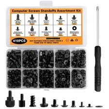 410 Pcs Computer Screws Assortment Kit, Motherboard Standoffs and Screws,...