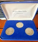 1921 Morgan Silver Dollar Collection (3 Coins) w/Box & COA-90% Silver U.S. Coins