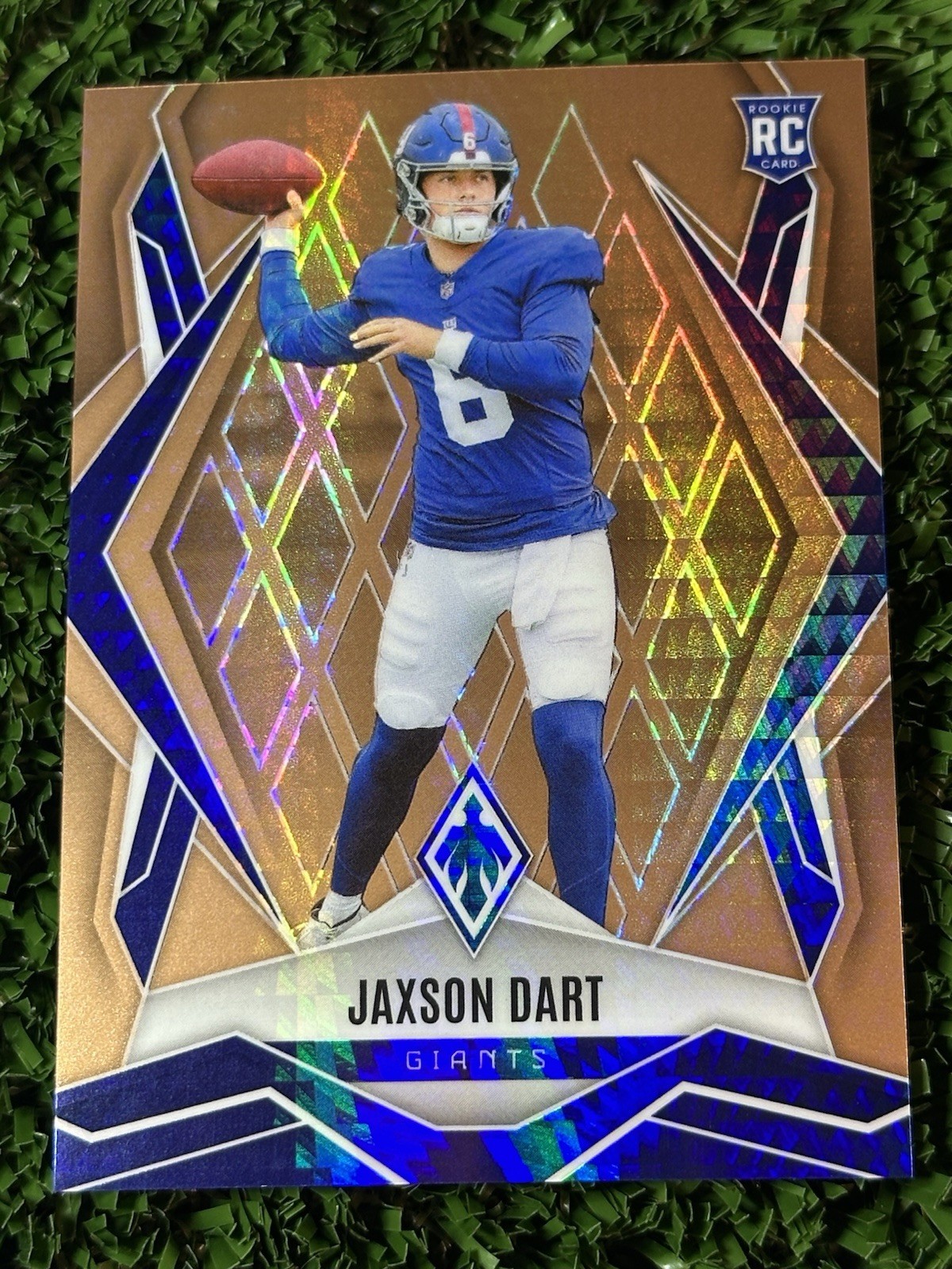 2025 Panini Phoenix - Rookies Jaxson Dart #200 Bronze Hyper /50 RC