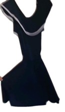 Michael Kors Navy Blue White Trim Sailor Style Dress Off-Shoulder Neckline XL