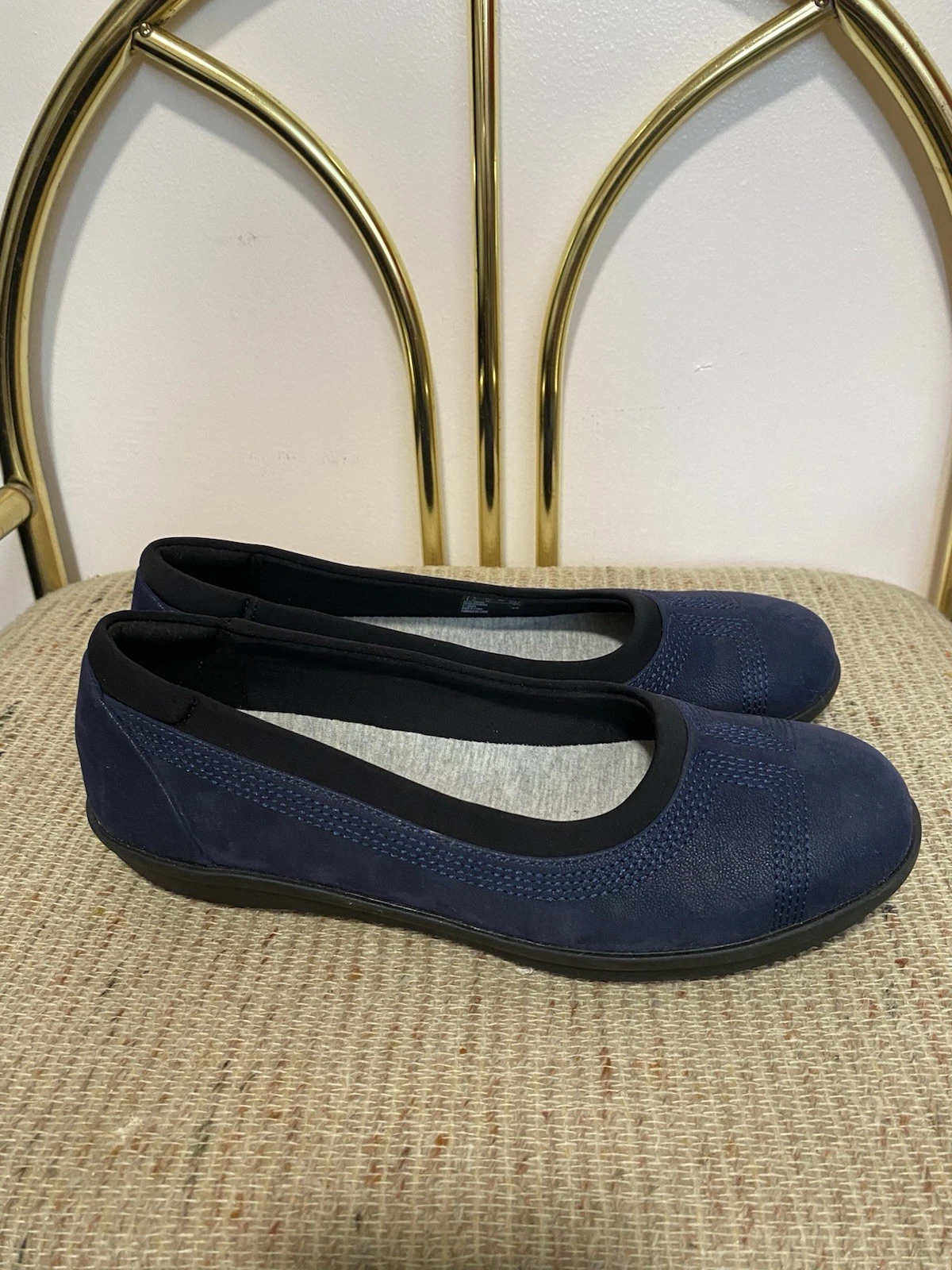 Clarks Ballerine eleganti da donna blu navy taglia 7 5