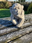 HEAVY RUSTIC STONE TROLL-GOBLIN- PIXIE- ELF- GARDEN ORNAMENT 5kg 27 cms TALL