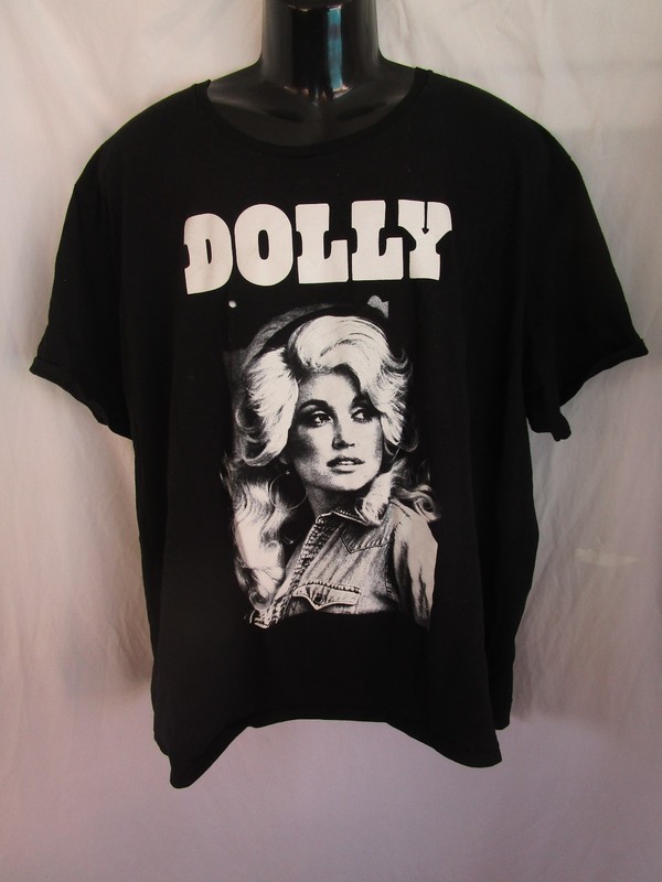 OFFICIAL Dolly Parton Black Graphic Print T Shirt Unisex Size 3XL