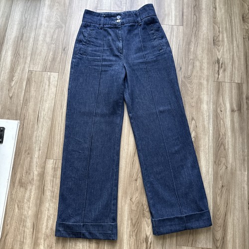 Sezane Wide Leg Denim Trouser in Euro size 38