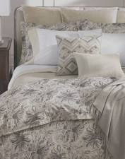  930 Ralph Lauren Dover St Gwendolyn Duvet Cover  Shams 3 piece Set- King -Grey