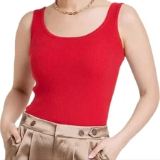 A NEW DAY Red Scoop Neck Sweater Tank Size XXL NWT