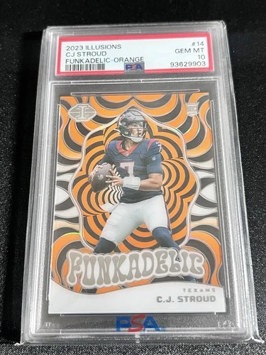 New Listing2023 Panini Illusions - Funkadelic C.J. Stroud #14 Orange (RC) PSA 10***