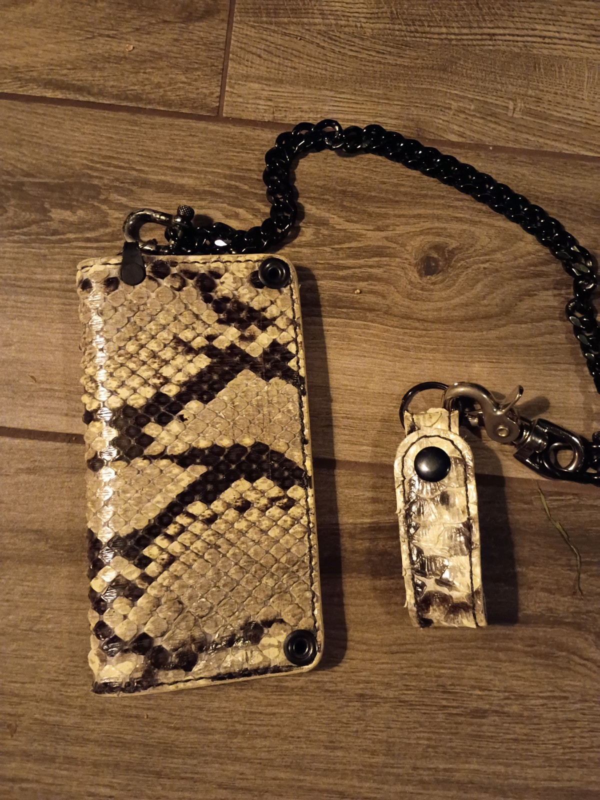 Anvil Customs Hand Made Python Skin Wallet With B… - image 2