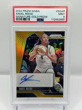 2024 Panini Prizm WNBA Angel Reese Rookie Signatures RC Auto Gold /10 PSA 9