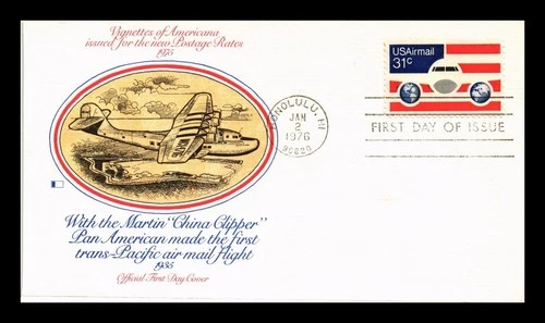 DR JIM STAMPS US COVER AIR MAIL 31C FIRST DAY ISSUE SCOTT C90 FLEETWOOD