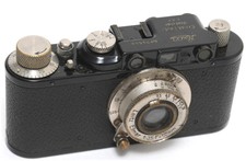 Vintage Leica II camera BLACK w. Leitz Elmar ...