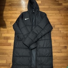 Nike Men s Black Hooded Long Insulated Puffer...