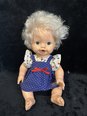 Vintage Drink & Wet Baby Doll Blonde Hair CPG Products Corp 1982 See Description