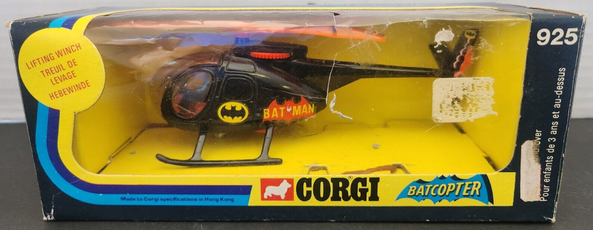 Vintage CORGI 925 BATMAN BATCOPTER 1966 New old stock AMAZING